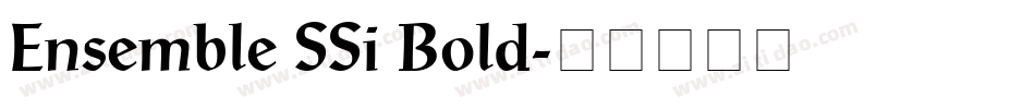 Ensemble SSi Bold字体转换